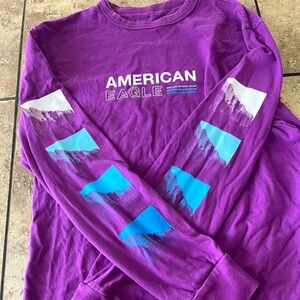 Purple American Eagle Long sleeve top Size L